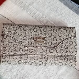 Guess Gray Monogram Clutch